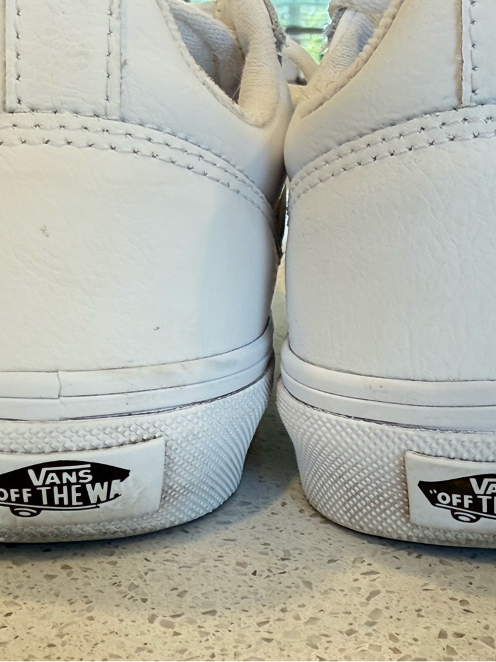 Vans White leather sneakers — Size US 8 - Picture 2 of 6